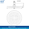 Chrome Plated, 8 Inch Round, Shower Nozzle