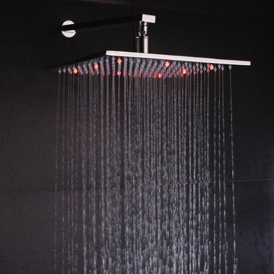 3 Colors Change 12 Inch Lighted Shower Head