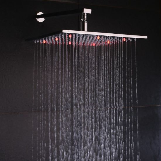 3 Colors Change 12 Inch Lighted Shower Head